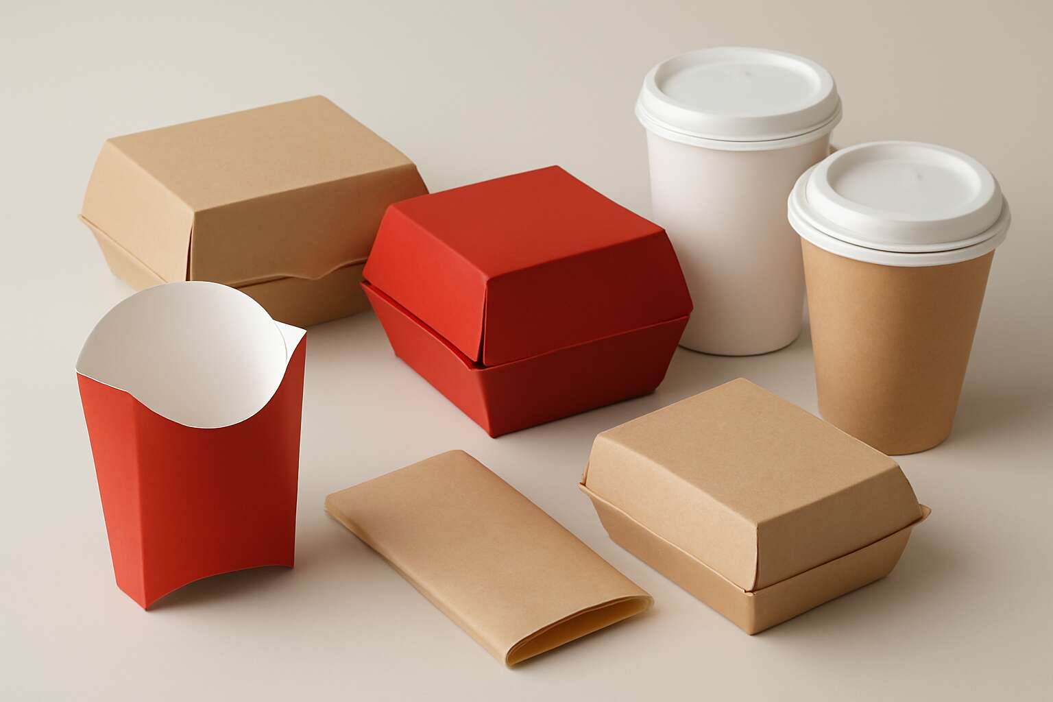 types of packaging used in the fast food industry